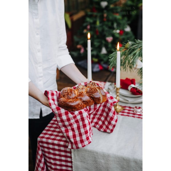 Ľanová utierka 45x65 cm Red Gingham – Linen Tales-image-2