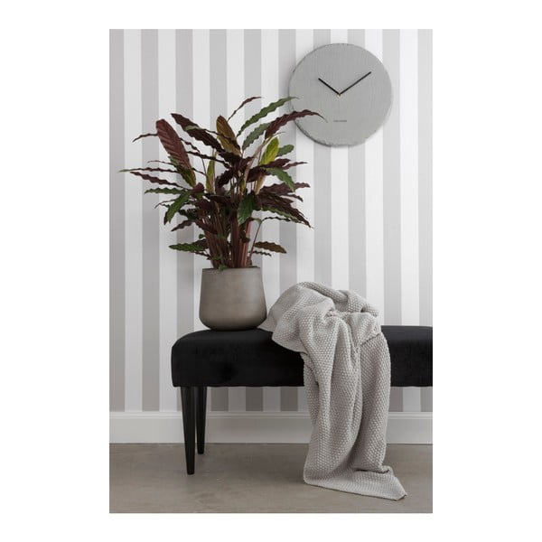 Sivé nástenné bridlicové hodiny Karlsson Slate, ⌀ 40 cm-image-1