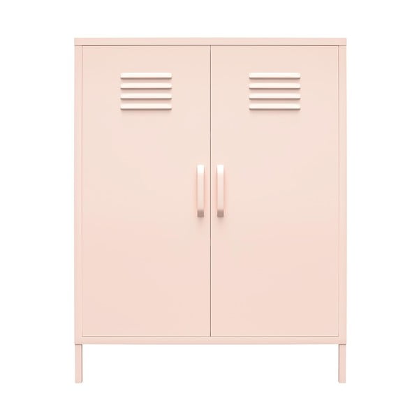 Ružová kovová skrinka 40x102x80 cm Mission District – Støraa