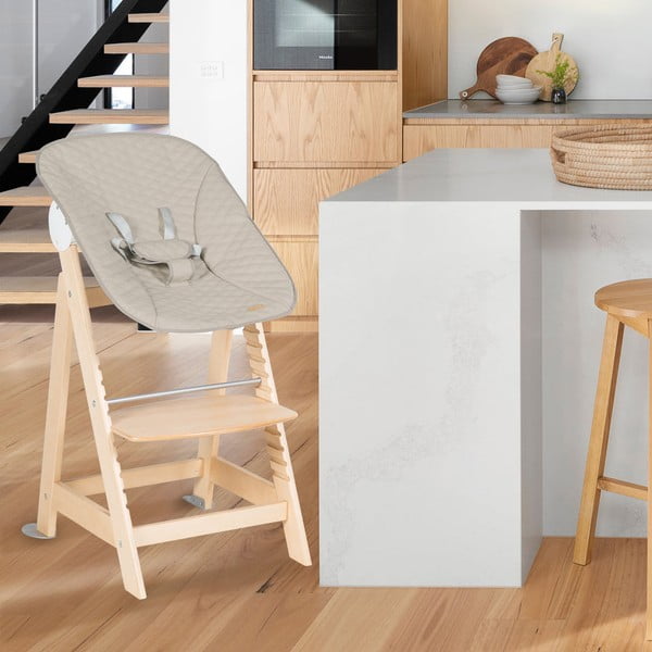 Jedálenská stolička v béžovo-prírodnej farbe Born Up 2in1 Luxe – Roba-image-1