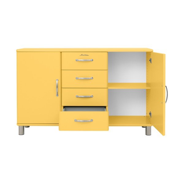 Žltá nízka komoda 146x92 cm Malibu - Tenzo-image-2