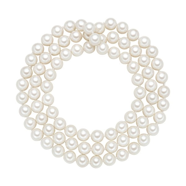 Náhrdelník s bielymi perlami ⌀ 10 mm Perldesse Muschel, dĺžka 90 cm