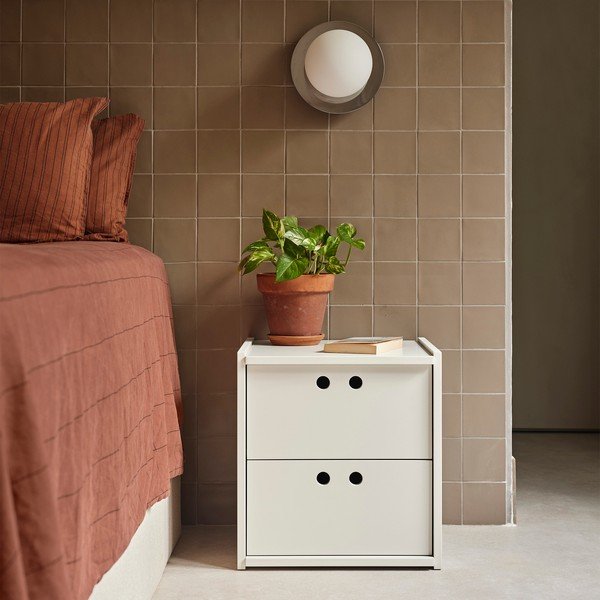 Krémovobiely nočný stolík Wally – Teulat-image-1