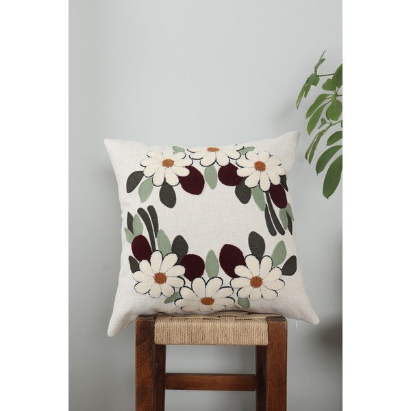 Ľanový dekoračný vankúš 43x43 cm Papatya – Mioli Decor-image-1