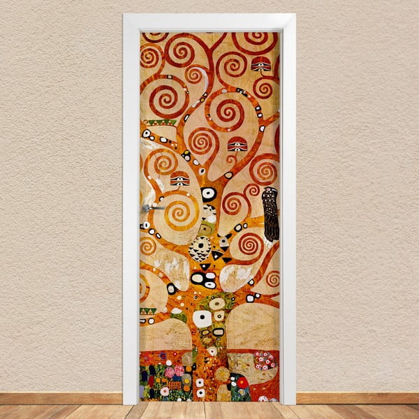 Samolepka na dvere LineArtistica Albero Klimt, 80 × 215 cm