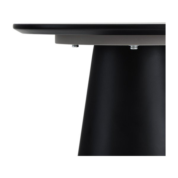 Konferenčný stolík v tmavosivej a čiernej farbe s doskou v dekore mramoru ø 45 cm Tango – Furnhouse-image-3