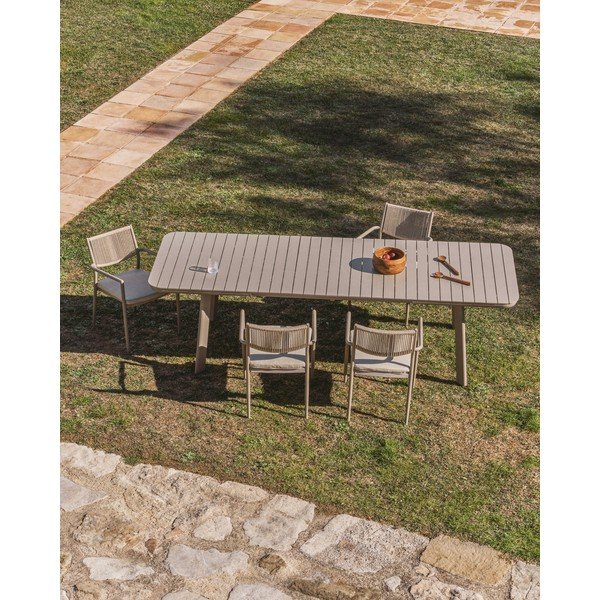 Kovový záhradný jedálenský stôl 100x220 cm Izola – Kave Home-image-1