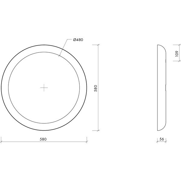 Nástenné zrkadlo ø 58 cm Allo – noo.ma-image-4