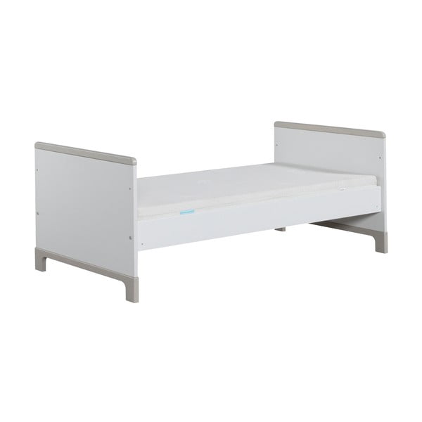 Bielo-sivá detská posteľ Pinio Mini, 160 × 70 cm