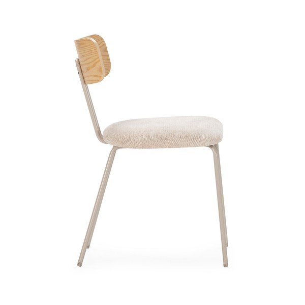 Béžová/v prírodnej farbe čalúnená jedálenská stolička Olimpia – MOME-image-1