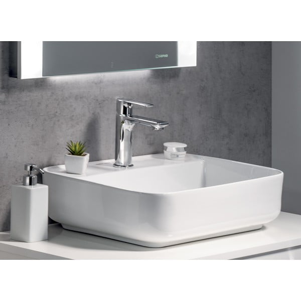 Stojančeková umývadlová batéria v lesklej striebornej farbe Pax – Sapho-image-3