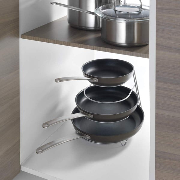 Prídavný stojan na panvice do kuchynskej skrinky Metaltex Canyon-image-1