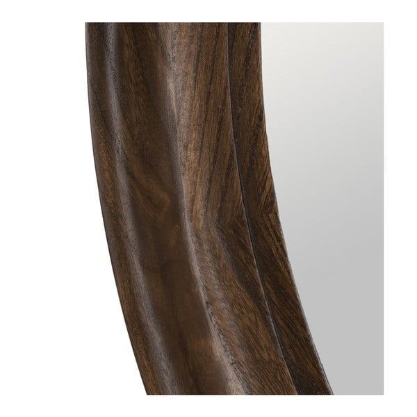 Nástenné zrkadlo s dreveným rámom ø 110,5 cm Paula – Ixia-image-3