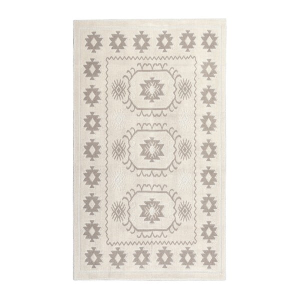 Krémový bavlnený koberec Floorist Emily, 60 × 90 cm