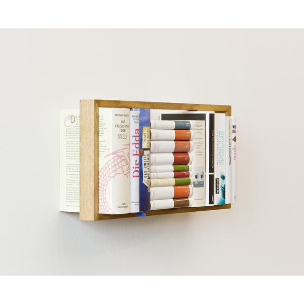 Polica na knihy z dubového dreva das kleine b b5, výška 25 cm-image-1