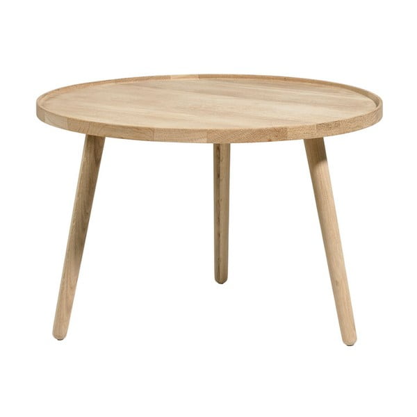Okrúhly konferenčný stolík z dubového dreva v prírodnej farbe ø 70,5 cm Ebern – Villa Collection