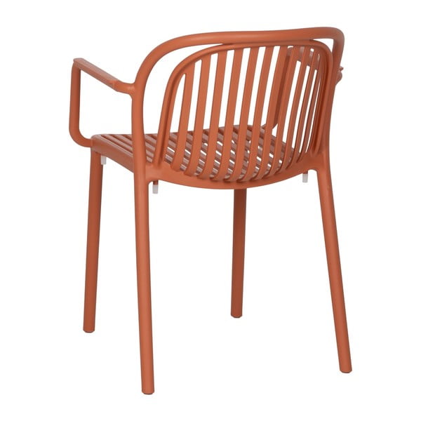 V terakotovej farbe plastová jedálenská stolička Alia – Ixia-image-3