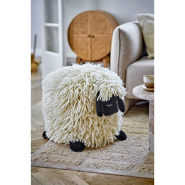 Krémový vlnený detský sedací vak Dolly – Bloomingville Mini-image-1