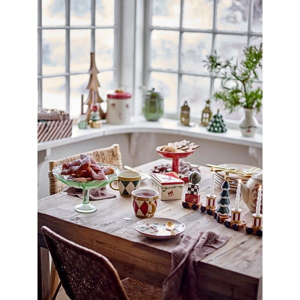 Krémové dezertné taniere s vianočným motívom z kameniny v súprave 2 ks ø 16 cm Yule – Bloomingville-image-3