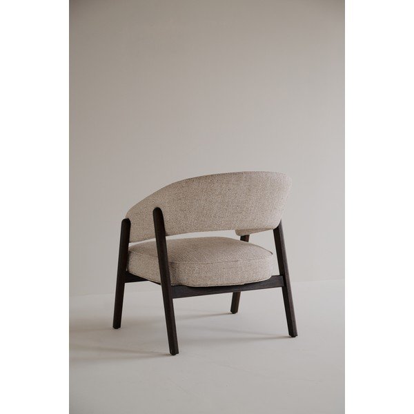 Béžové/v tmavo prírodnej farbe kreslo Barnaby – Rowico-image-2