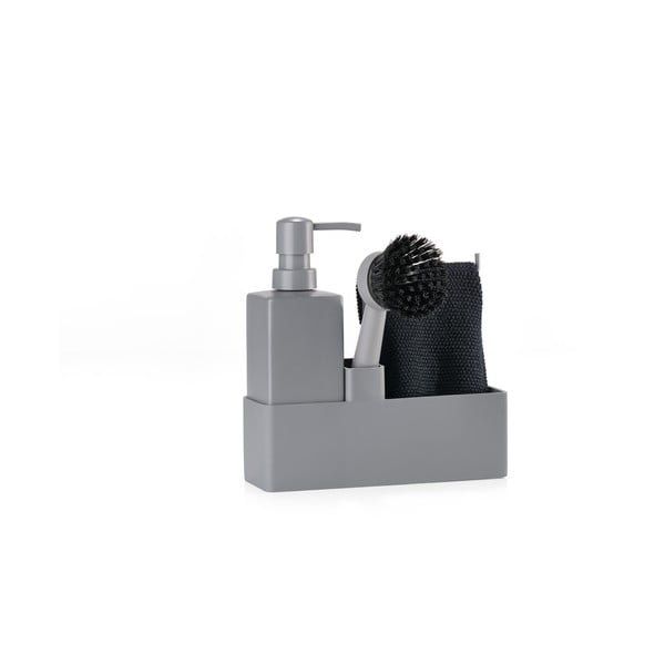 Sivý plastový/silikónový stojan na umývacie prostriedky Singles – Zone-image-2