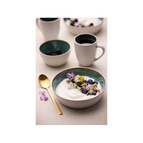 Biela/zelená miska z kameniny 850 ml Gastro White/Green – Bitz-image-3