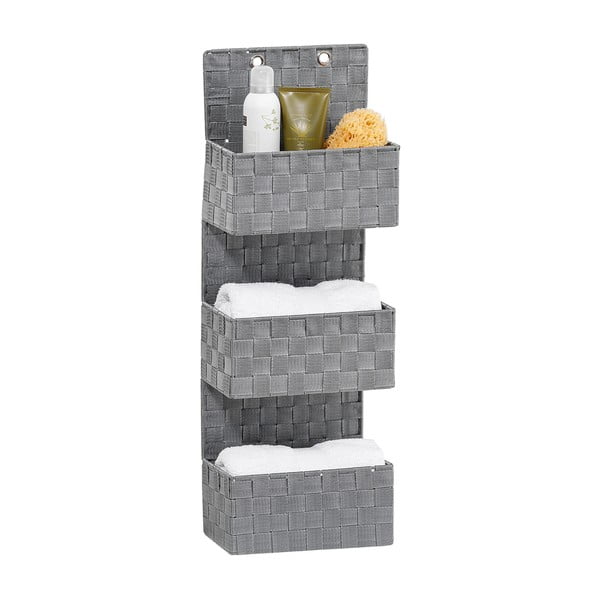 Sivý trojitý kúpeľňový organizér Wenko Adria-image-3