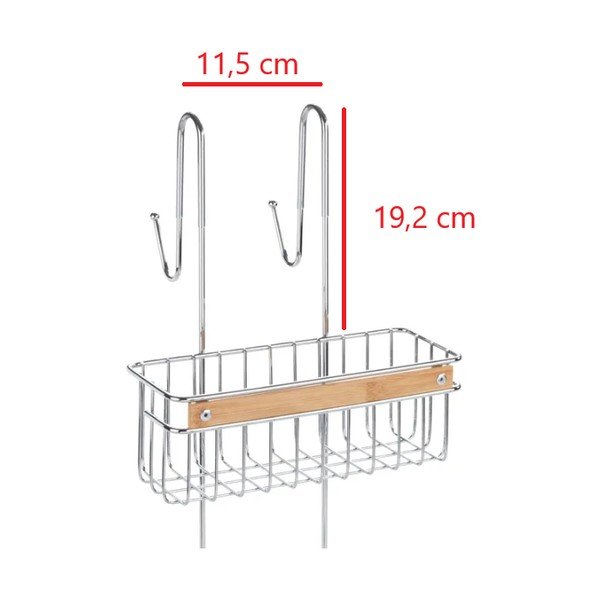 Dvojposchodová antikoro závesná polička do sprchy Wenko Zerbo-image-3