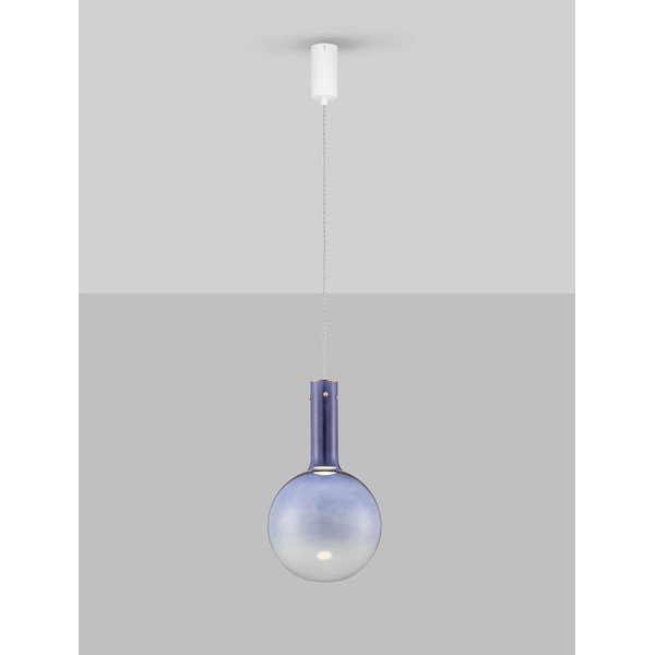 Modré sklenené LED závesné svietidlo so stmievačom ø 25 cm Nostos – Nova Luce-image-4