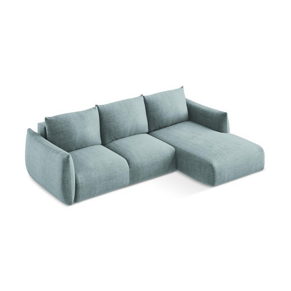 Modrá rozkladacia rohová pohovka (pravý roh/s leňoškou) Leila – Makamii-image-3