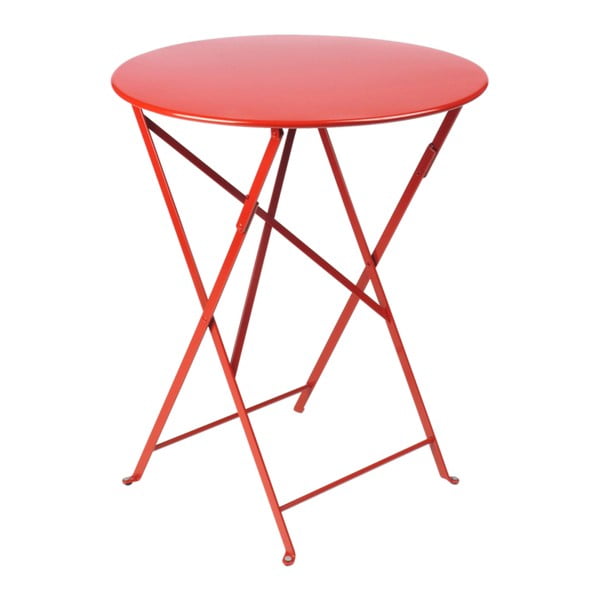 Červený záhradný stolík Fermob Bistro, Ø 60 cm