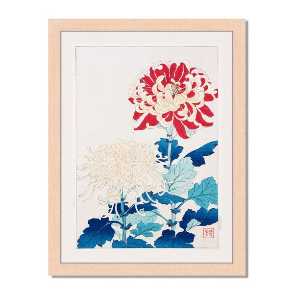 Obraz v ráme Liv Corday Asian Orienal Flower, 30 x 40 cm