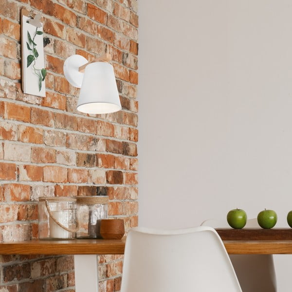 Biele nástenné svietidlo ø 15 cm Ellie – LAMKUR-image-1