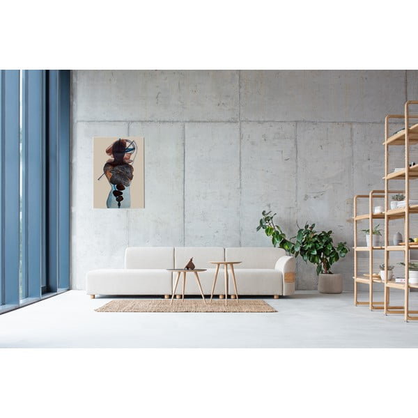 Svetlosivý modul pohovky (ľavý roh) zo zmesi vlny a ľanu Hugg - Gazzda-image-1