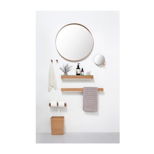 Nástenný držiak na toaletný papier z dubového dreva Wireworks-image-2