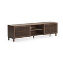 Tmavohnedý TV stolík v dekore orecha 180x49,5x42,5 cm Beyla – Kave Home