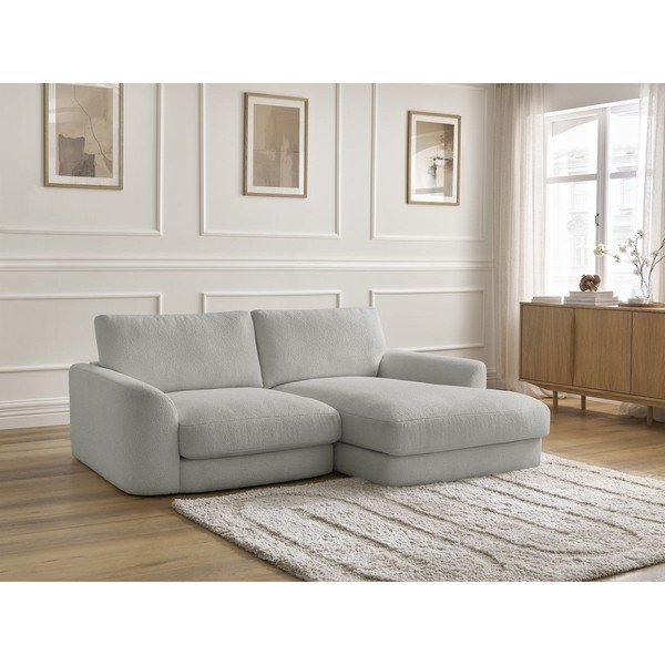 Svetlosivá rohová pohovka z textílie buklé (pravý roh/s leňoškou) Leonore – Bobochic Paris-image-4