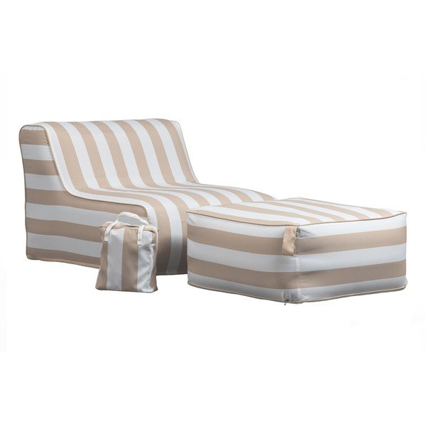 Bielo-béžové nafukovacie záhradné kreslo Sit On Air – vtwonen-image-4