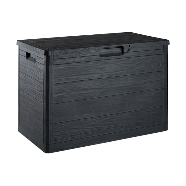 Antracitový záhradný úložný box Woodys – Toomax