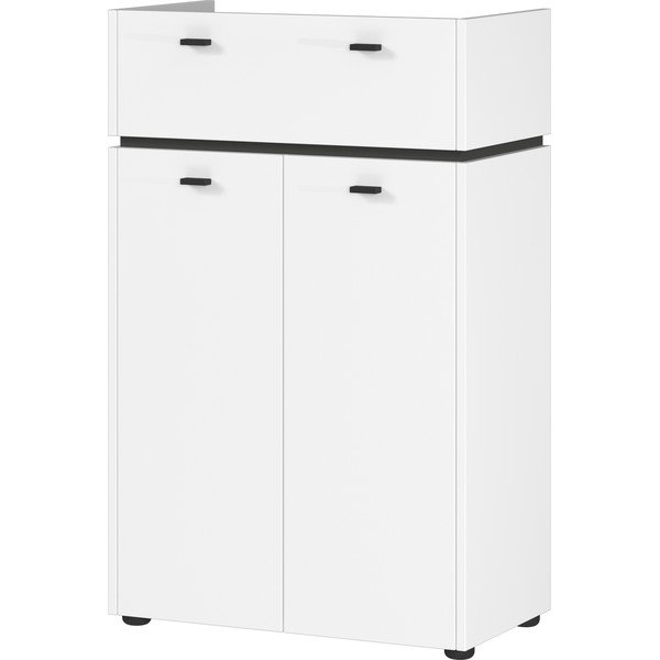 Biela vysoká kúpeľňová skrinka 60x96 cm Modesto – Germania-image-1