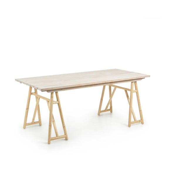 Stôl z prírodného ratanu La Forma Creassy, 180 x 85 cm