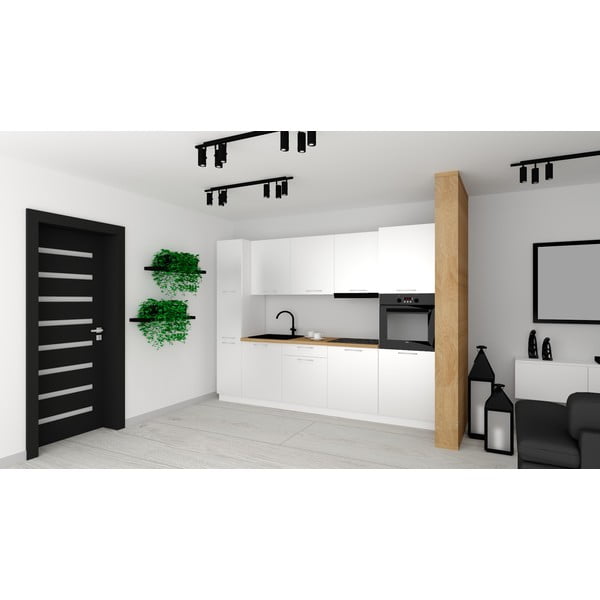 Rovná kuchyňa s pracovnou doskou 280 cm Lyle – STOLKAR