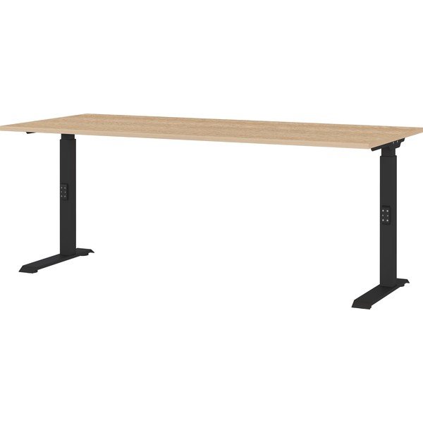 Polohovací pracovný stôl s doskou v dubovom dekore 80x180 cm Lissabon – Germania