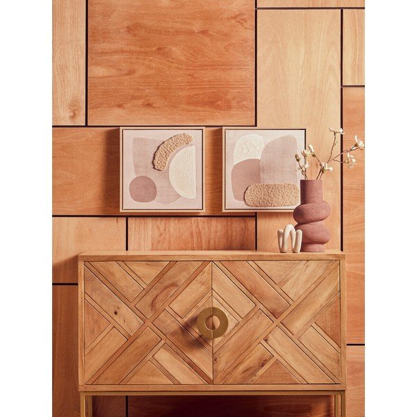 3D obrazy v súprave 2 ks s rámom/na plátne 40x40 cm Astratto – Premier Housewares-image-1
