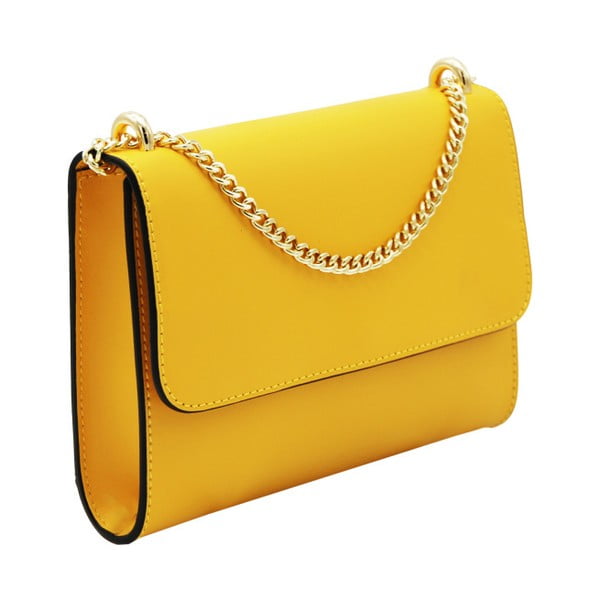 Žltá kabelka z pravej kože Andrea Cardone