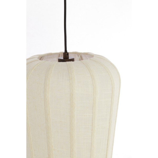 Biele závesné svietidlo s textilným tienidlom ø 10 cm Bibury – Light & Living-image-3