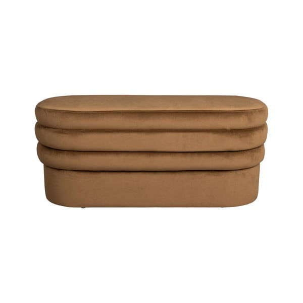 Hnedá zamatová lavica Aditi – Dutchbone