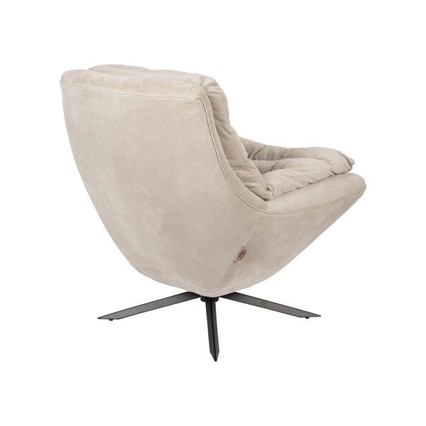 Biele zamatové kreslo Vince – Dutchbone-image-4