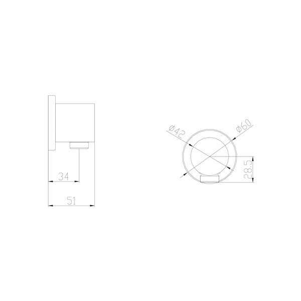 Mosadzný diel na pripojenie sprchy v lesklo striebornej farbe ø 6 cm – Sapho-image-1