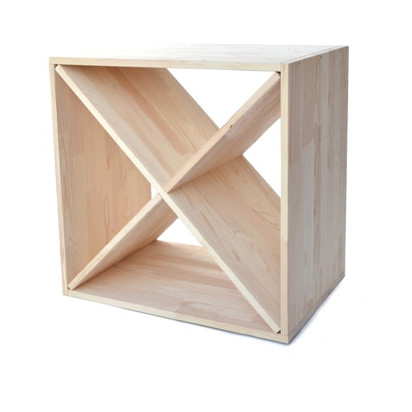 Regál na víno z borovicového dreva v prírodnej farbe na 24 fliaš – Bonami Essentials-image-1